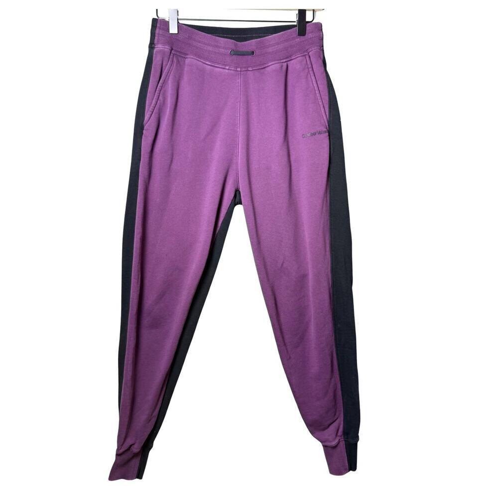 Outdoor Voices Jogger Pants Purple Black Elastic Cuffed Sweatpants Womens M